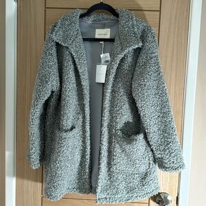 Thread & Supply soft car coat -grey-sm- NEW NWT